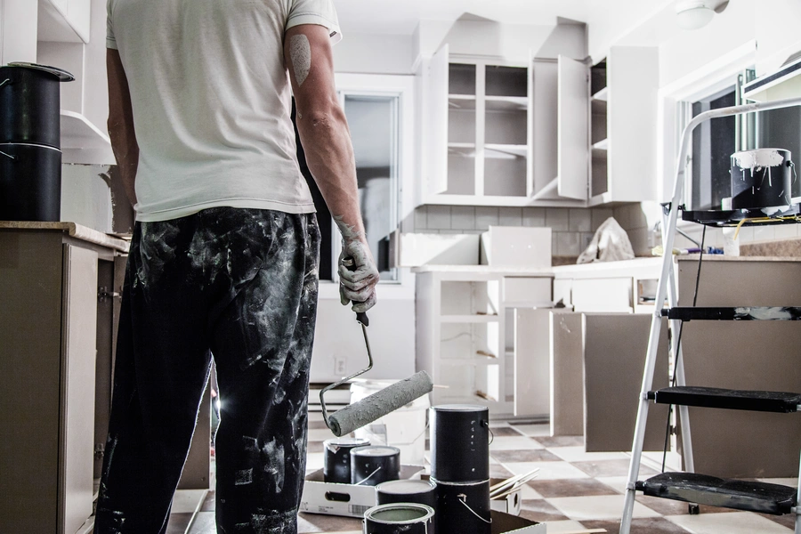 painting kitchen